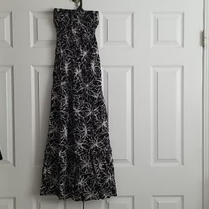 Aqua Long Strapless dress, XS